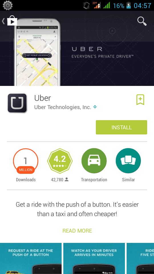 uber raview and ratings