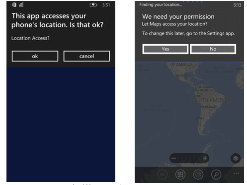 How Apps Send Location Based Consent