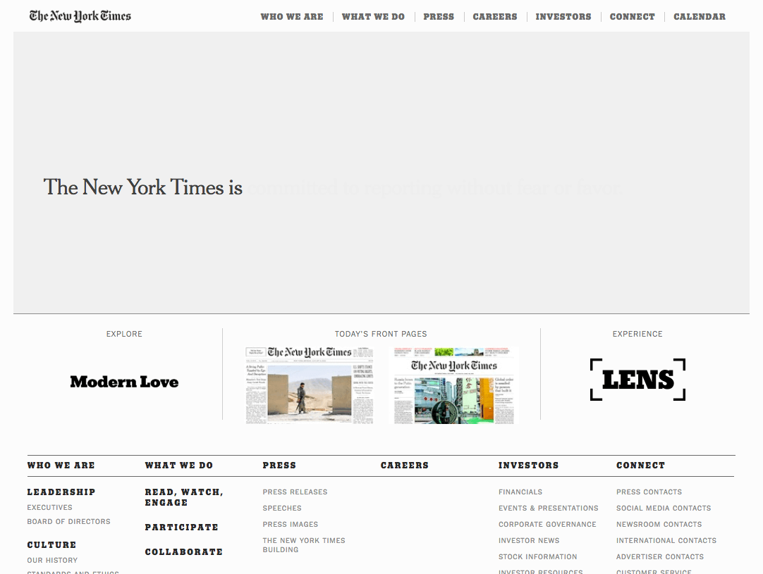 best cms for a business website-New York times