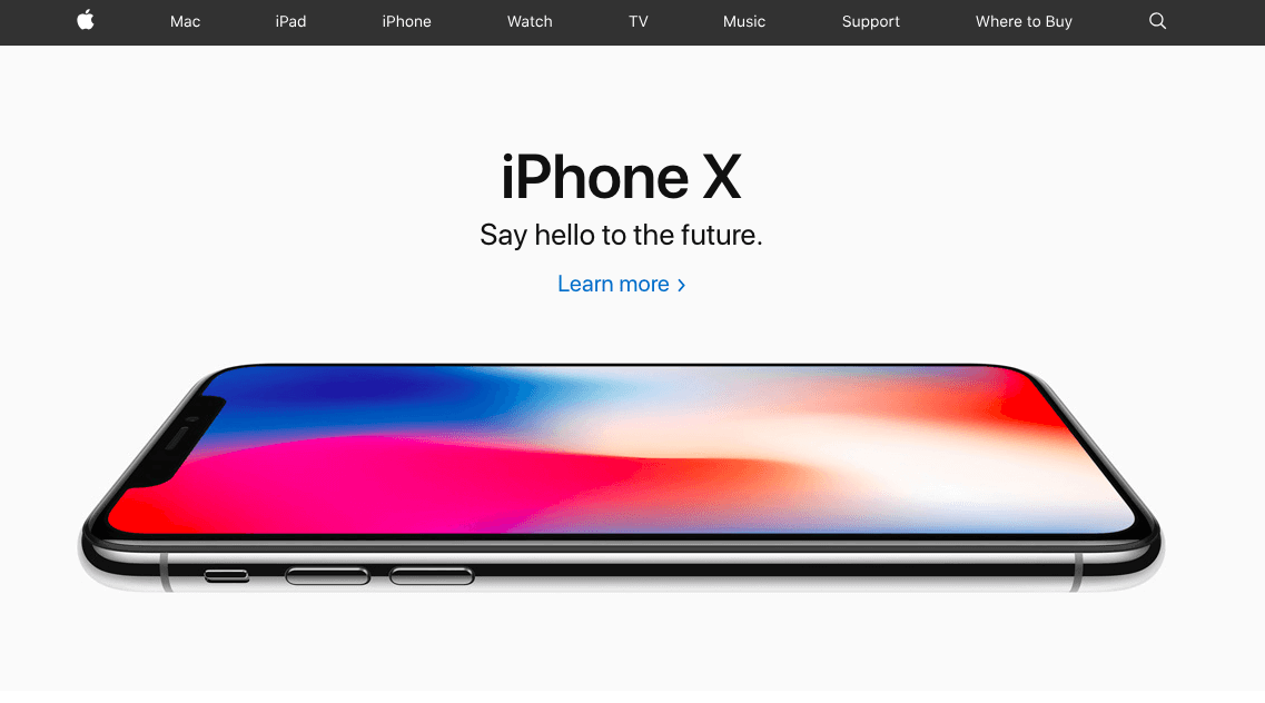 Website Design Of Apple