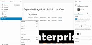 Expanded Page list Block View