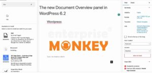 Document overview in wordpress 6.2