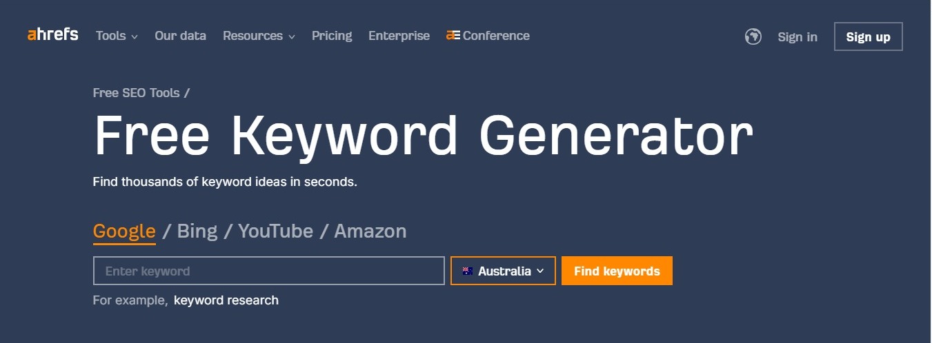 Ahref keyword Generator